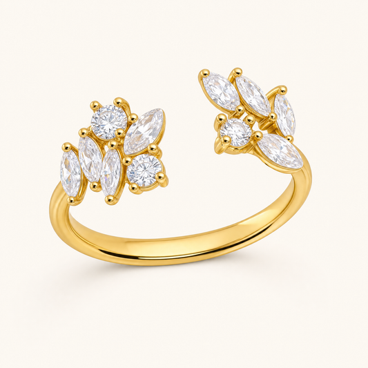 Ximena Gold Leaf Ring - studio