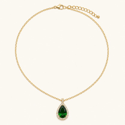 Elin Gold Emerald Necklace - studio
