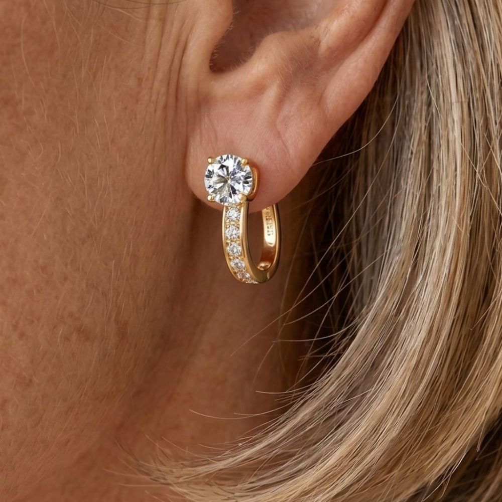 Elegant Huggie Earrings