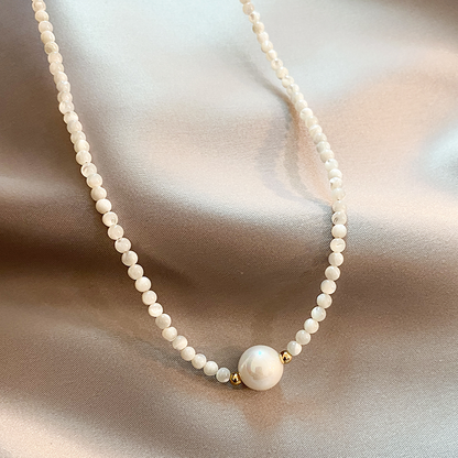 Johanna Gold Pearl Necklace