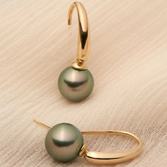 Justine Gold Pearl Earrings