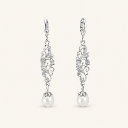 Honora White Gold Pearl Earrings